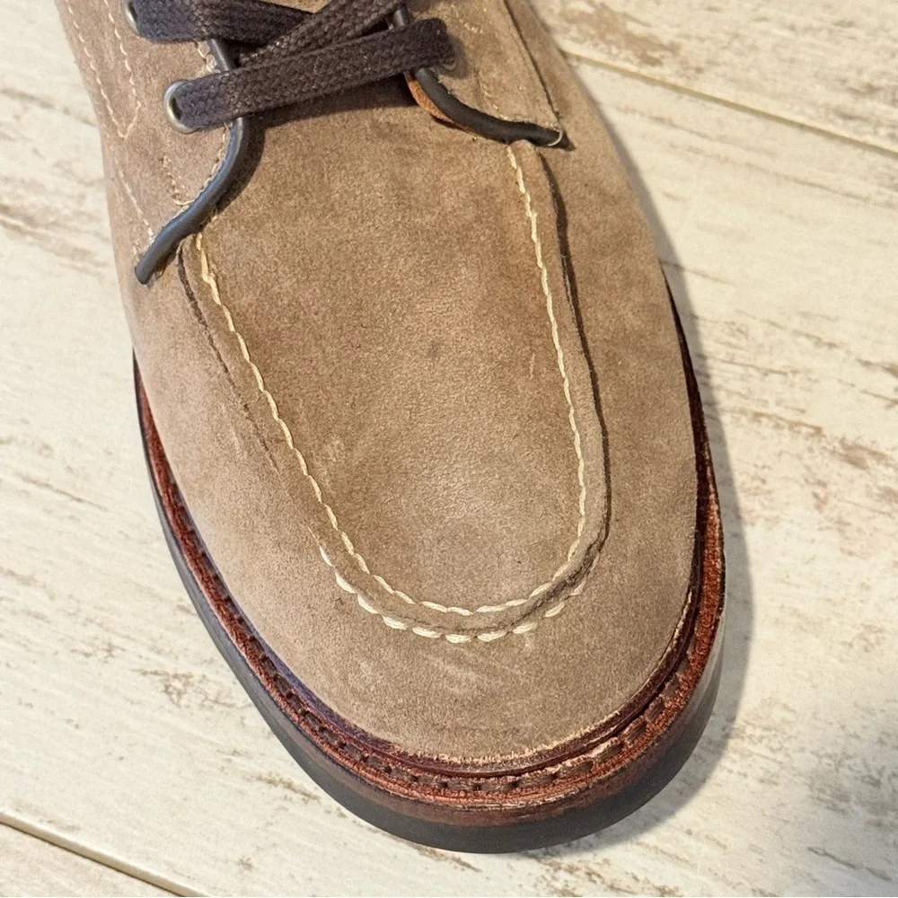 Allen Edmonds Carter Moc Toe Weatherproof Boot 8D Brown Suede Lace Up New $495